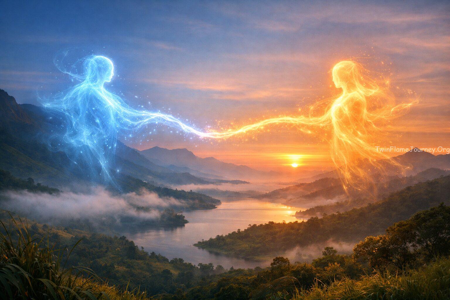 Spiritual awakening and self-healing during Twin Flame separation.